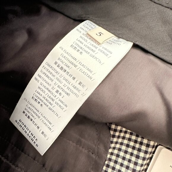 Dorothee Schumacher Minimal Vichy High Rise Pants Size 5 NEW - Picture 8 of 14